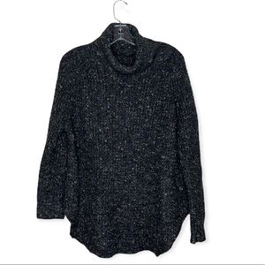 Free People cowl chunky tweed knit sweater size XS